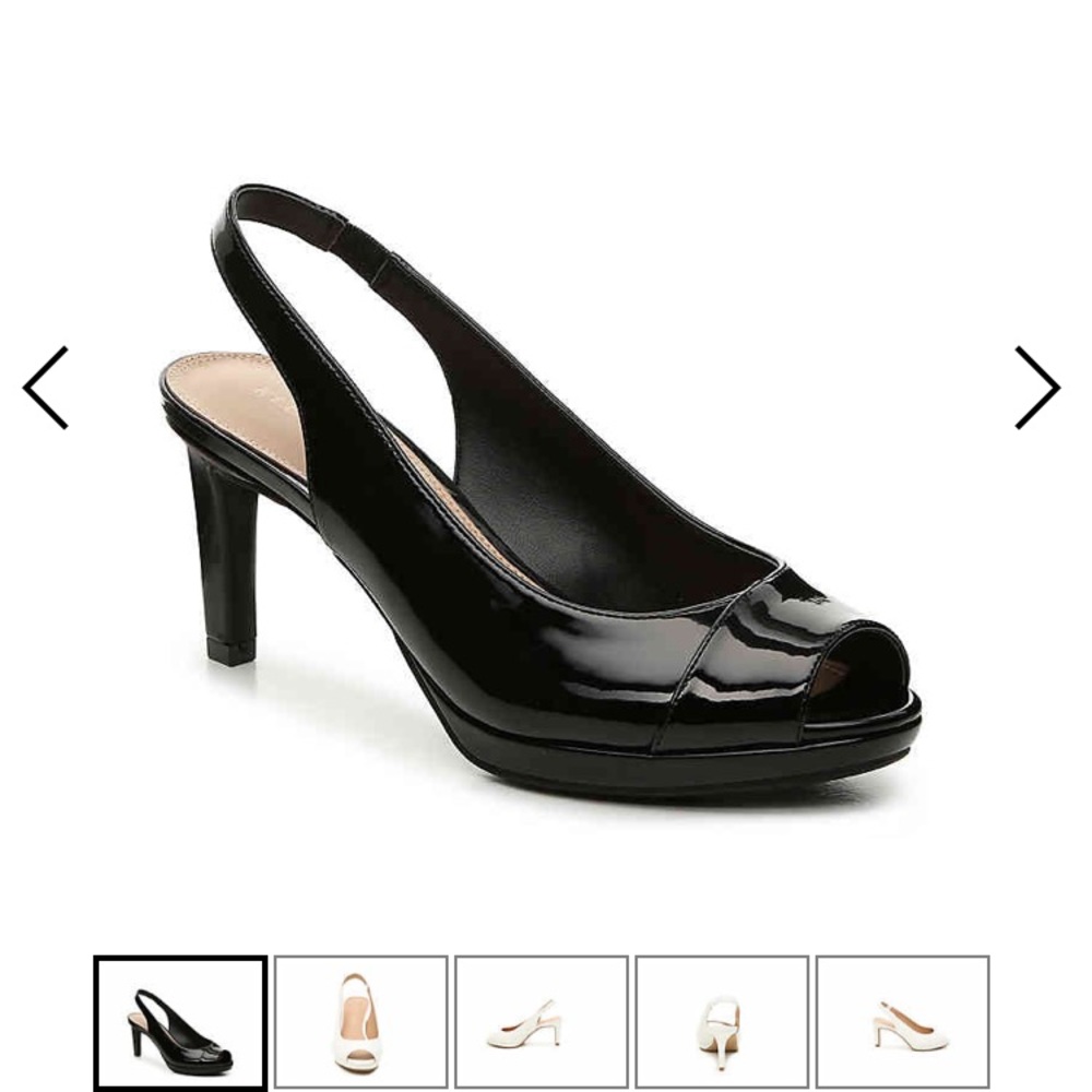 Katie & Kelly size 6 black open toe heels